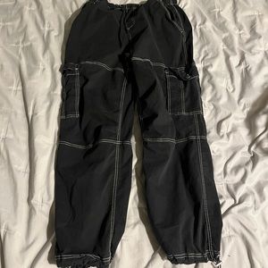 Blue red and black garage baggy pants